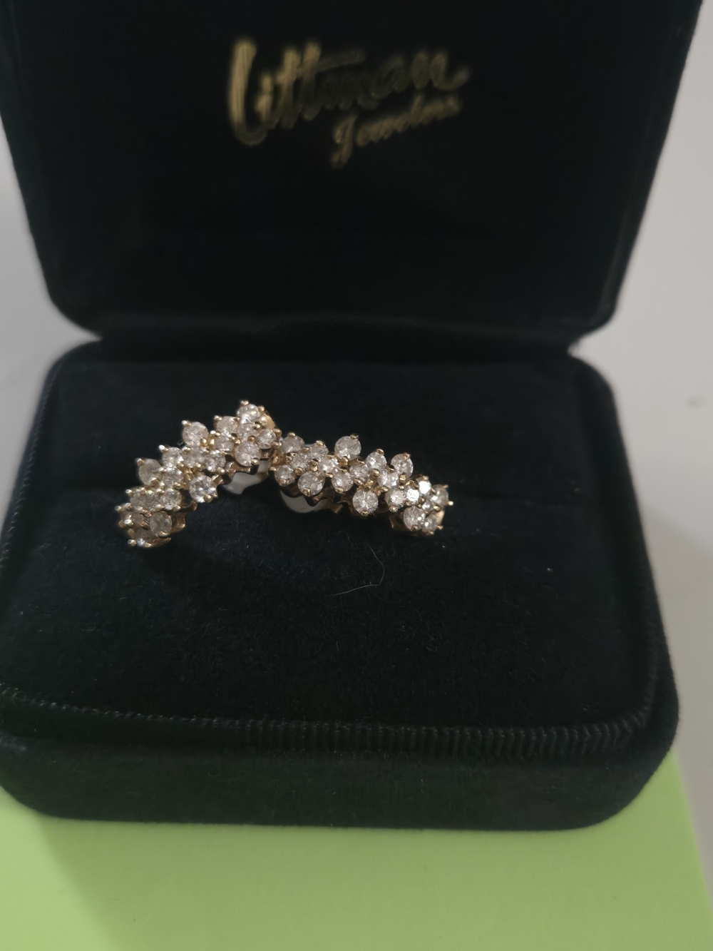 💎14k Gold & Natural Diamond Earrings By Littman Jewelers - Picture 2 of 5